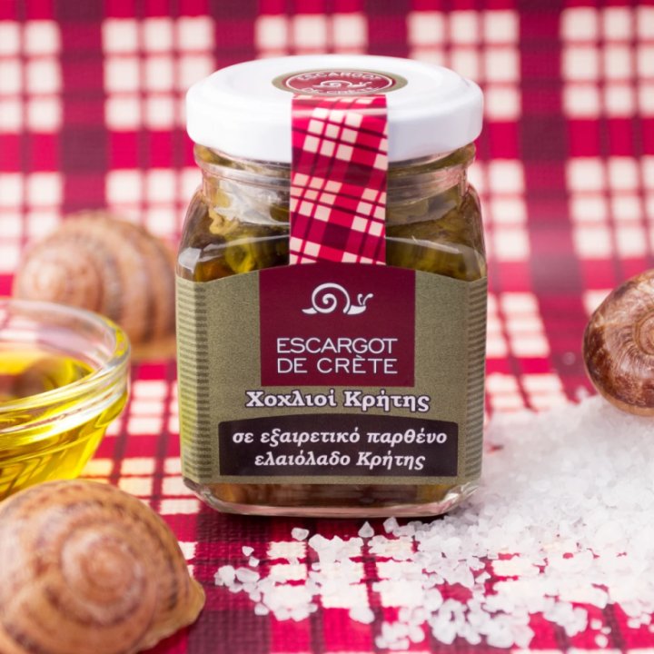 Snail fillets in Cretan olive oil (black label) 90 gr