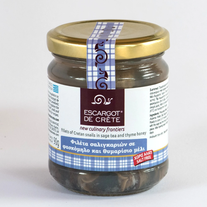 Snail fillets in sage tea and lemon. WITHOUT SALT.