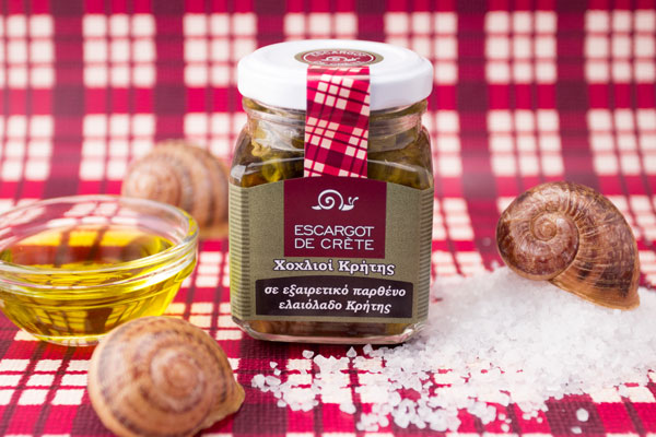 Snail fillets in Cretan olive oil (black label)